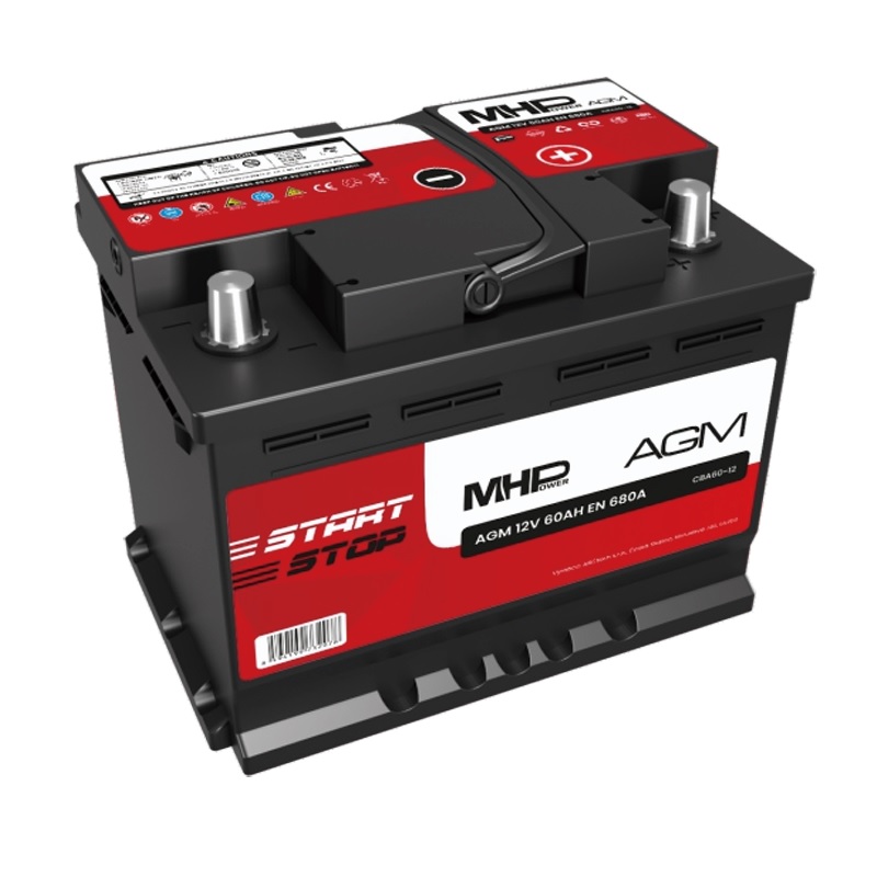 Autobaterie MHPower CBA60-12 AGM 12V 60Ah 680A Start-Stop Autobaterie MHPower CBA60-12 AGM 12V 60Ah 680A Start-Stop