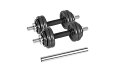 Činky litinové nastavitelné 15kg, REBEL ACTIVE RBA-2327-15