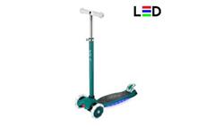 Dětská tříkolová koloběžka NILS Fun HLB1310 s LED zelená