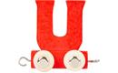 Dřevěný vláček barevná abeceda písmeno U 