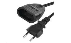 Dvoužilový pohyblivý přívod EMOS PC01301 / 1,5 m / 1 zásuvka / černý / PVC / 0,75 mm2