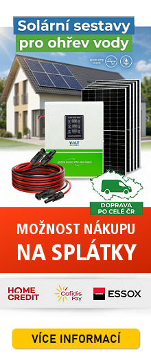 Sestavy pro solární ohřev teplé vody v bojleru. Ostrovní systém sinus.
