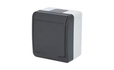 GALATEA IP44 Zásuvka 2P+PE (antracit)