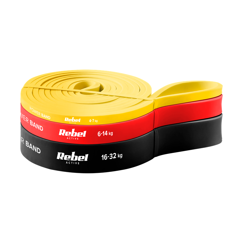 Guma posilovací REBEL ACTIVE RBA-3000-S3 Latexová sada cvičebních pásů - Power Band PLs-1, 4-32 kg, 3 pásy Guma posilovací REBEL ACTIVE RBA-3000-S3 Latexová sada cvičebních pásů - Power Band PLs-1, 4-32 kg, 3 pásy