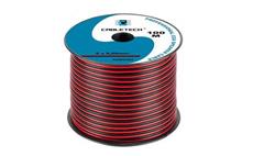 Kabel dvojlinka Cabletech  2x 0,5 mm / 100m  černo-rudá