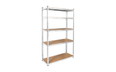 Kovový úložný regál Atos RB-1253 205x120x45cm, 175/875kg, stříbrný