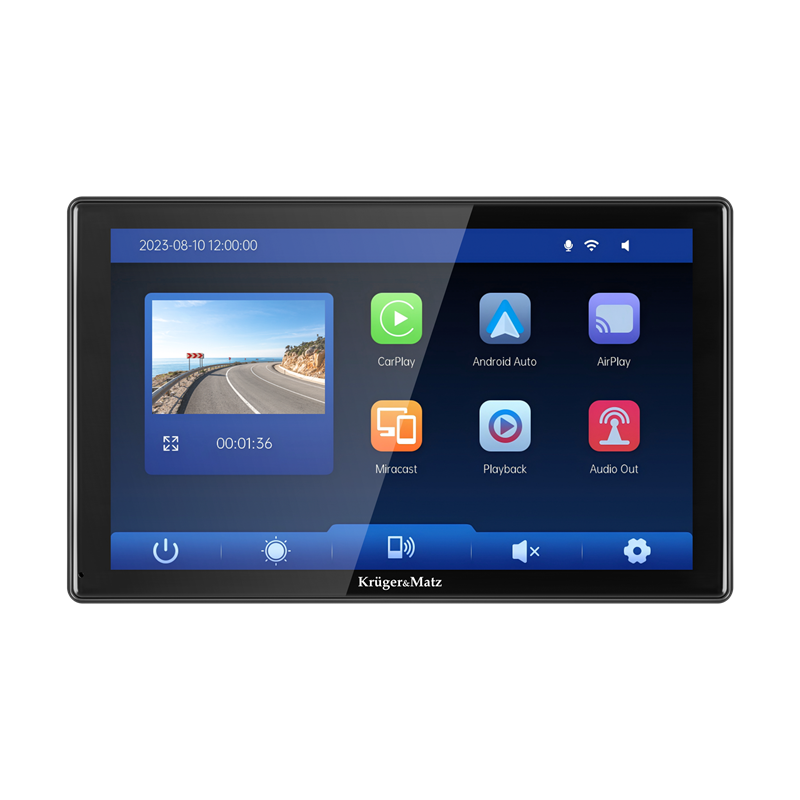 KRUGER & MATZ KM2022 9" LCD displej Android Auto Apple Carplay, DVR s couvací kamerou KRUGER & MATZ KM2022 9" LCD displej Android Auto Apple Carplay, DVR s couvací kamerou