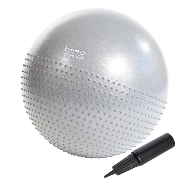 Masážní gymnastický míč HMS YB03N 65 cm světle šedý Masážní gymnastický míč HMS YB03N 65 cm světle šedý