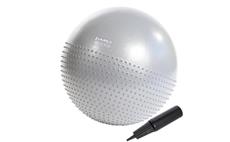 Masážní gymnastický míč HMS YB03N 65 cm světle šedý