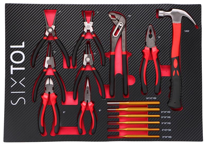 Modul s nářadím do dílenského vozíku MECHANIC TOOL TRAY 4, 15ks SIXTOL Modul s nářadím do dílenského vozíku MECHANIC TOOL TRAY 4, 15ks SIXTOL