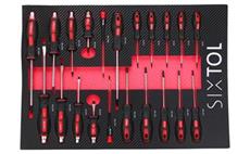 Modul s nářadím do dílenského vozíku MECHANIC TOOL TRAY 8, 21ks SIXTOL