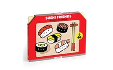 Mudpuppy Dřevěné puzzle Přátelé sushi 