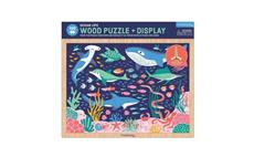 Mudpuppy Dřevěné puzzle Život v oceánu + displej 100 dílků 