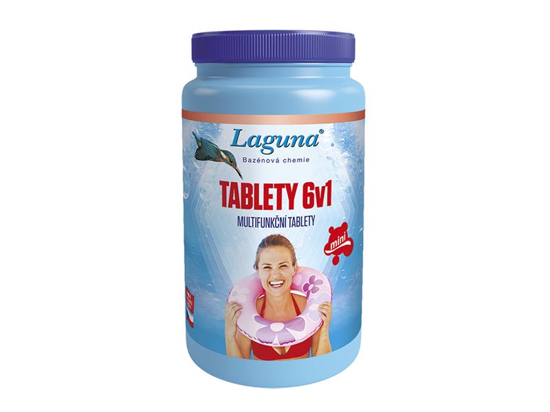 Multifunkční tablety pro chlorovou dezinfekci bazénové vody LAGUNA 6v1 Mini 1kg Multifunkční tablety pro chlorovou dezinfekci bazénové vody LAGUNA 6v1 Mini 1kg