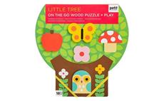 Petit Collage Robustní dřevěné puzzle Malý strom 