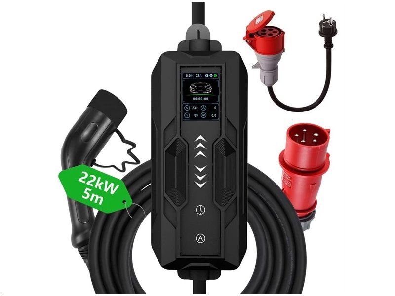 Přenosná nabíječka IMMAX EV/PHEV AC 5m /32A, 400V, CEE 5pin - Type 2, 22kW/ Přenosná nabíječka IMMAX EV/PHEV AC 5m /32A, 400V, CEE 5pin - Type 2, 22kW/