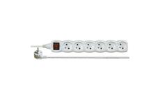 Prodlužovací kabel EMOS P1613 / 3 m / 6 zásuvek / s vypínačem / bílý / PVC / 1 mm2