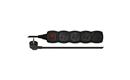 Prodlužovací kabel EMOS PC1413 / 3 m / 4 zásuvky / s vypínačem / černý / PVC / 1 mm2