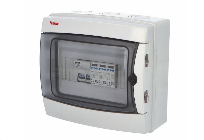Rozvaděč SolarBOX FAMATEL fr004e T2 (1000V DC) pro 1 string IP65 certifikovaný Rozvaděč SolarBOX FAMATEL fr004e T2 (1000V DC) pro 1 string IP65 certifikovaný