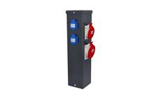 Sloupek zásuvkový zs30705 IP54 2x230V s ochr. kolíkem, 1x400V/16A/5, 1x400V/32A/5, In=16A