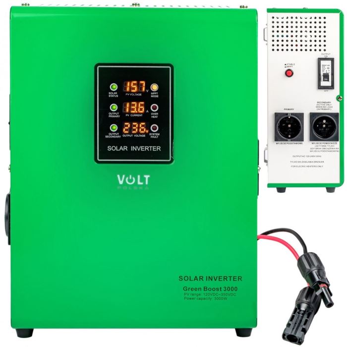 Solární regulátor MPPT VOLT 3000 GREEN BOOST 3kW (pro fotovoltaický ohřev vody)