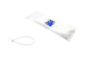 Stahovací pásky bílé s UV filtrem, 120x4.8mm, 100ks GEKO Stahovací pásky bílé s UV filtrem, 120x4.8mm, 100ks GEKO