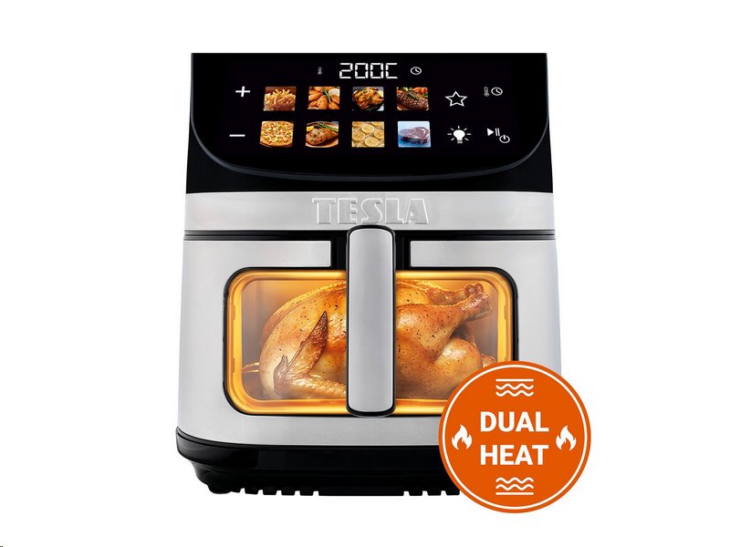 TESLA AirCook DualHeat QD73 XXL - multifunkční digitální horkovzdušná fritéza TESLA AirCook DualHeat QD73 XXL - multifunkční digitální horkovzdušná fritéza