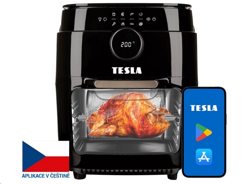 TESLA AirCook & Grill QG800 WiFi - multifunkční digitální horkovzdušná fritéza s grilem TESLA AirCook & Grill QG800 WiFi - multifunkční digitální horkovzdušná fritéza s grilem
