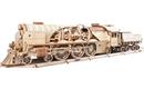 Ugears 3D dřevěné mechanické puzzle V-Express parní lokomotiva 4-6-2 s tendrem 