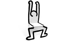 Vilac Dřevěná židle Keith Haring bílá 