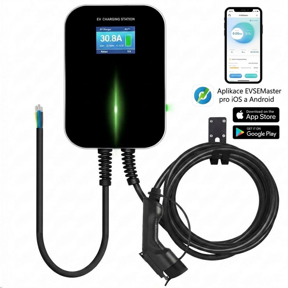 Wallbox BESEN BS20-BC-22KW-APP, Typ 2, 5.5 m kabel, 400V, 32A, aplikace (BT/Wi-Fi) Wallbox BESEN BS20-BC-22KW-APP, Typ 2, 5.5 m kabel, 400V, 32A, aplikace (BT/Wi-Fi)