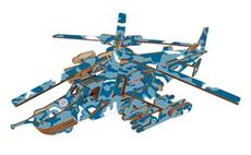 Woodcraft Dřevěné 3D puzzle Bojový vrtulník Black shark 