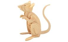 Woodcraft Dřevěné 3D puzzle myš 