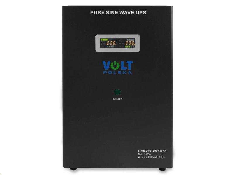 Záložní zdroj VOLT POLSKA SINUS UPS 500 + AKU 40Ah / 500VA / 300W Záložní zdroj VOLT POLSKA SINUS UPS 500 + AKU 40Ah / 500VA / 300W
