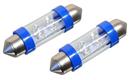 Žárovka 4LED 12V  suf. SV8.5 38mm modrá  2ks