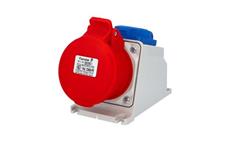 Zásuvka nástěnná kombinovaná 23606-FR IP54/1x230V/16A, 1x400V/16A/5 - SpeedPRO