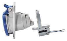 Zásuvka vestavná 23M332 IP44-54/400V/32A/4P 6h, šikmá 10°, mikrospínač NC/ NO - SpeedPRO