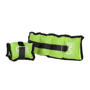 Zátěže na zápěstí a kotníky ONE FITNESS WW02 2 x 1,5 kg zelené Zátěže na zápěstí a kotníky ONE FITNESS WW02 2 x 1,5 kg zelené